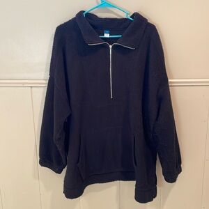 Old Navy Black 3/4 Zip Pullover Jacket